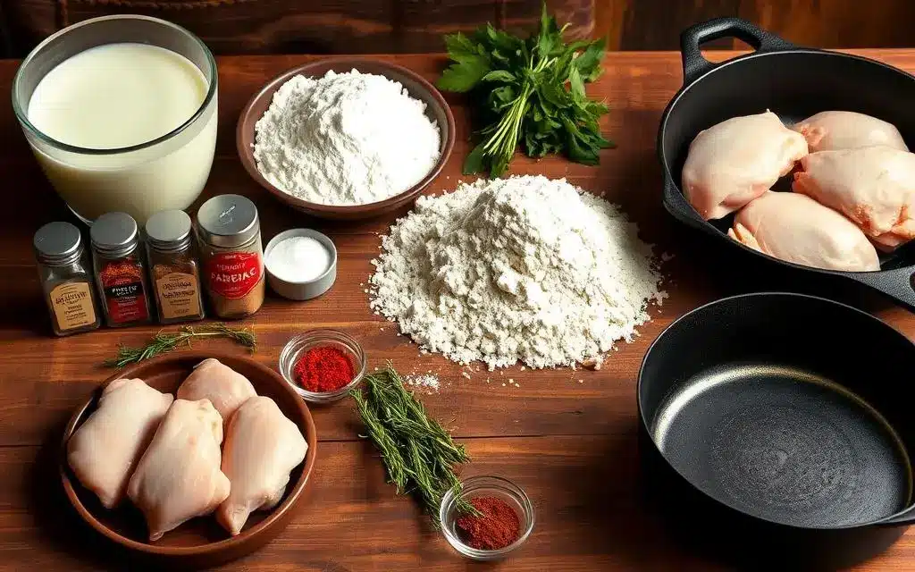 fried chicken ingredients